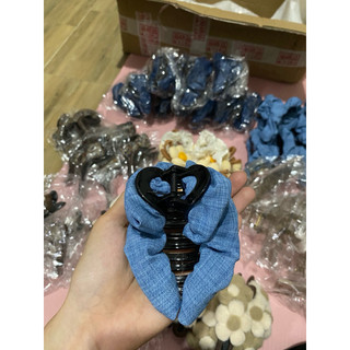 [Ảnh thật ở cuối] Kẹp tóc đuôi ngựa denim, kẹp tóc nữ dễ thương, Kẹp tóc denim đuôi ngựa cao dành cho nữ