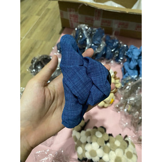 [Ảnh thật ở cuối] Kẹp tóc đuôi ngựa denim, kẹp tóc nữ dễ thương, Kẹp tóc denim đuôi ngựa cao dành cho nữ