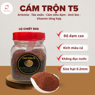 Cám Dán Artemia + Cám Trộn T5 + Cám Trùng Huyết, Combo Giúp Cá Tăng Size Phát Triển Toàn Diện