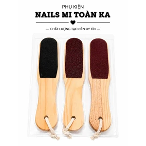 Bàn Chà Gót Chân Gỗ 2 Mặt – Dụng Cụ Chăm Sóc Da Chân