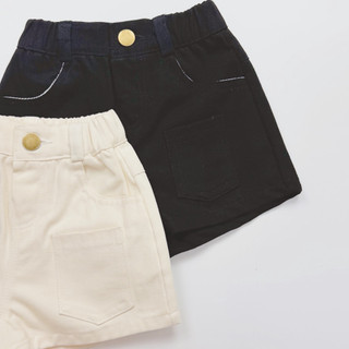 Quần short quần đùi bé gái BATALA KIDS, QUẦN SHORT KAKI TRẮNG ĐEN 2 TÚI TRƯỚC cho bé gái kiểu dễ thương cho bé 10-27kg