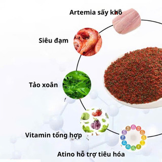 Cám Trộn T5 - MIX 5 Loại Cám Các Loại Với Nhau Giúp Cá Tăng Size Lên Màu Nhanh Vây Óng Mượt