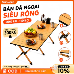 bàn gấp gọn camping, dã ngoại cắm trại du lịch ngoài trời hợp kim nhôm cao cấp siêu nhẹ khung chắc chắn