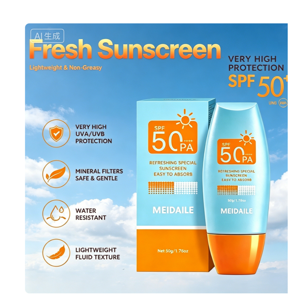 MEIDAILE kem chống nắng SPF50 + kết cấu vô hình bảo vệ da khỏi tia UVA UVB