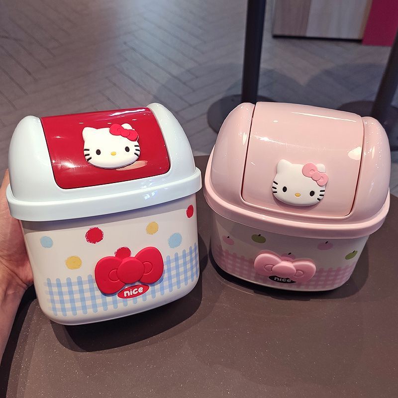 Thùng đựng rác mini để bàn đáng yêu tiết kiệm không gian