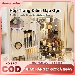 Hộp Đựng Mỹ Phẩm, Kệ Mỹ Phẩm Kích Thước Ngăn Đa Dạng Có Nắp Chống Bụi Cao Cấp​​