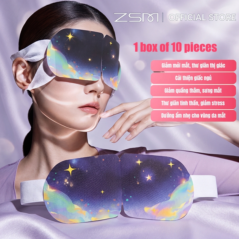 ZSM Mặt nạ mắt hơi 10pcs Mặt nạ mắt tự sưởi ấm một lần nén nóng nhóm Eyeshade Eye SPA