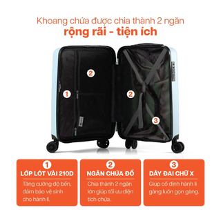 [XẢ HÀNG] Vali Kéo MIAvn Larita ORIX Size 24 Inch - Nhựa PP Bền Bỉ, Khóa Số Tiêu Chuẩn, Bảo Hành Trọn Đời