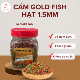 Cám Cá Gold Fish Hạt 1.5mm, Thức Ăn Cho Cá Sư Tử, Cá Chép Sư Tử Giúp Phát Triển Và Kích Lên Màu