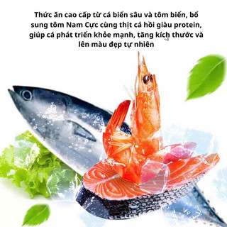 Cám Cá Gold Fish Hạt 1.5mm, Thức Ăn Cho Cá Sư Tử, Cá Chép Sư Tử Giúp Phát Triển Và Kích Lên Màu
