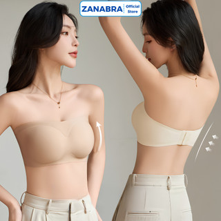 Áo bra quây su trơn không gọng cup ngang đệm mỏng ôm sát chống tuột, Áo ngực không dây không lộ viền ZANABRA AG86