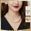 N585 choker dây chuyền 3 sợi hạt ngọc hạt trai sang trọng cho nữ