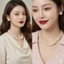 N585 choker dây chuyền 3 sợi hạt ngọc hạt trai sang trọng cho nữ