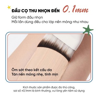 Cọ Tán Nền Amortals Hình Lưỡi Liềm - Đầu Cọ Siêu Mảnh 0.1mm, Dàn Nền Siêu Mịn, Cọ Trang Điểm Nền Cho Người Mới