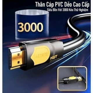 Dây Cáp HDMI Full 4K@60hz Đen Dẻo NYT HAN101- MỚI 100% THANH LÝ ( 0,5M ) mới 100% thanh lý