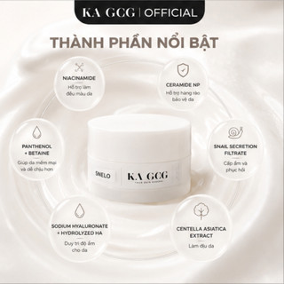 SNELO Kem Dưỡng Phục Hồi Da Ngày & Đêm 50ml | Cấp Ẩm, Ceramide, Snail, Niacinamide | KA GCG