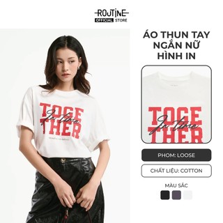 Áo Thun Tay Ngắn Nữ Hình In Form Loose - Routine 10F25TSSW008