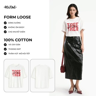Áo Thun Tay Ngắn Nữ Hình In Form Loose - Routine 10F25TSSW008