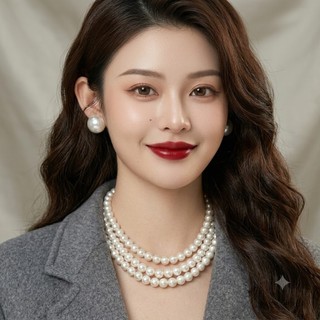[ DAISYN ] N679 dây chuyền áo dài 3 sợi , vòng cổ áo tấc , dây chuyền ngọc trai nhân tạo 10li sang trọng