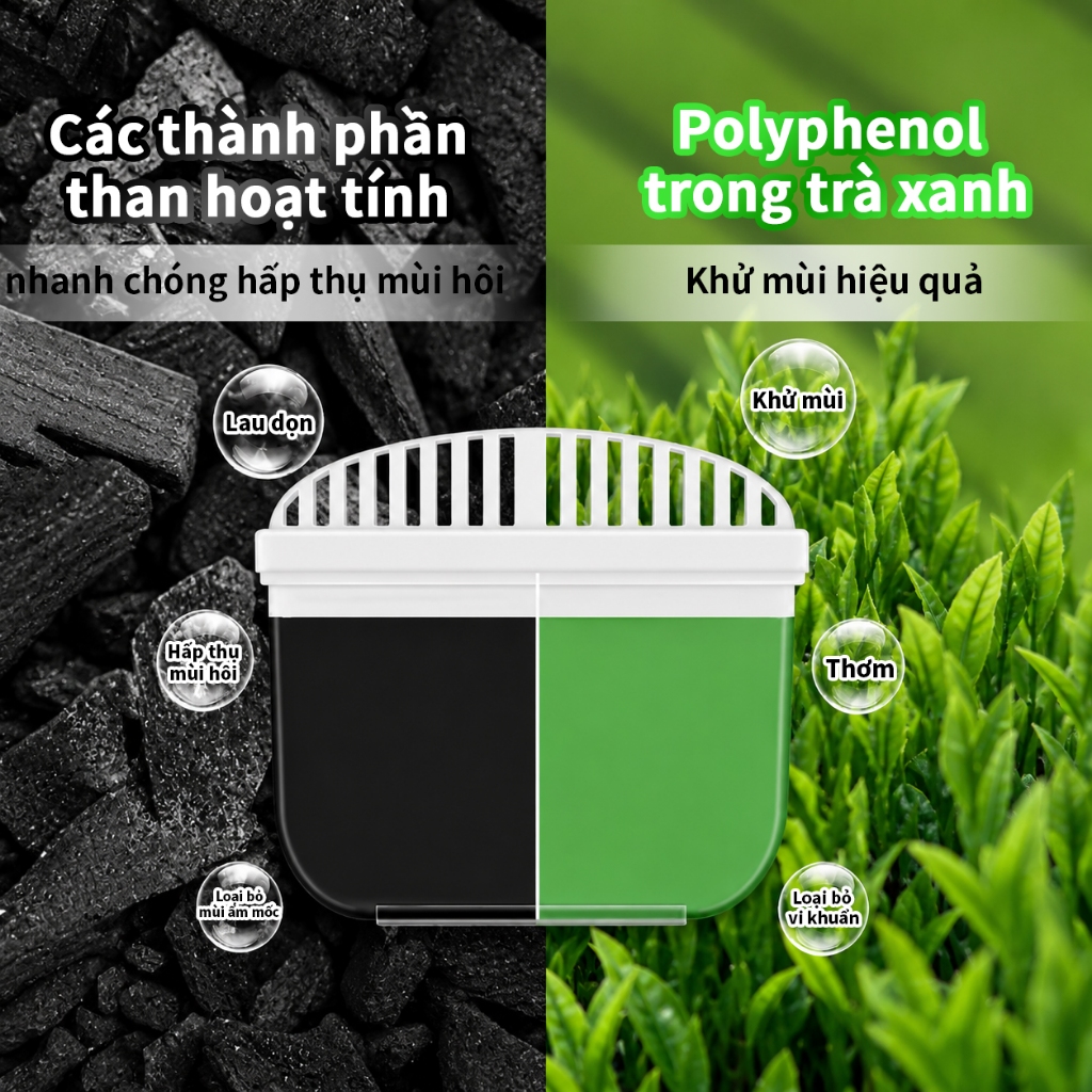 Gel khử mùi tủ lạnh Rabito (Than hoạt tính)  Loại bỏ và hấp thụ các mùi khó chịu; giúp giữ thực phẩm tươi ngon sự kếthợp