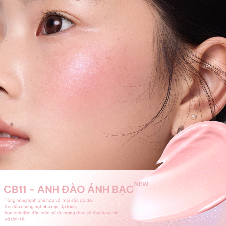 Túi má Hồng Cushion Mini INTO YOU Lì Mịn Nhẹ Thoáng Khí Giữ Lớp Trang Điểm Lâu Trôi Bền Màu 1g