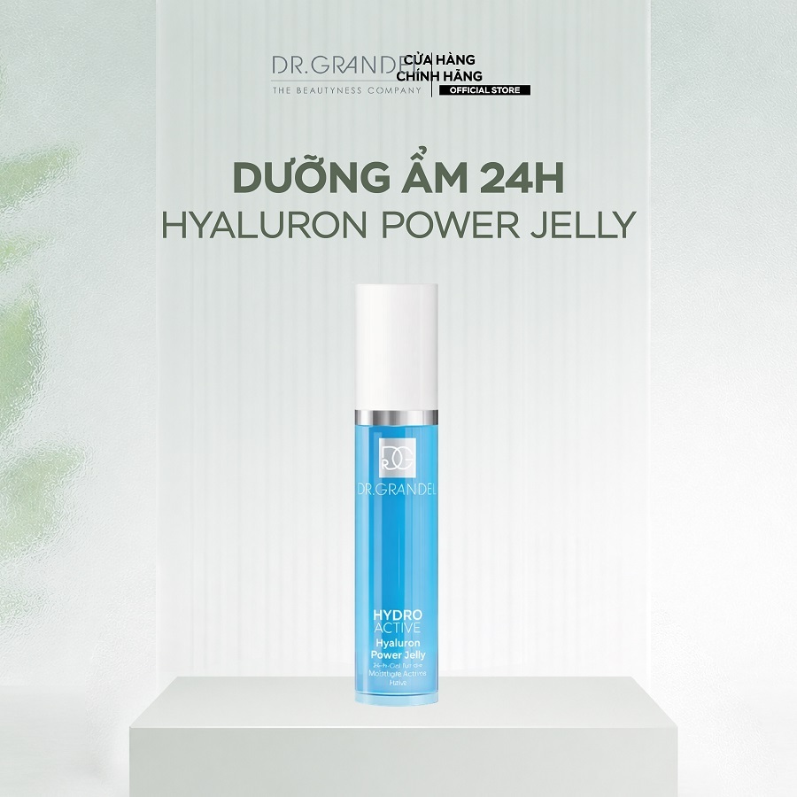 Gel Dưỡng 24h Cấp Ẩm, Làm Mát tức thì cho Da Khô rát Dr. Grandel Hyaluron Power Jelly 50ml