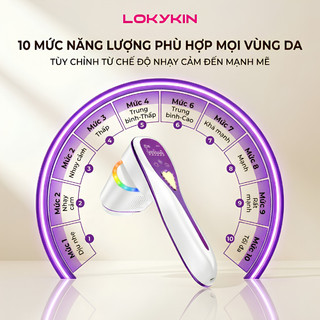 Máy Triệt Lông mini vĩnh viễn 10 Mức Lokykin Saphire Pro thế hệ mới nhất 2026 gốm 4 đầu thay thế tiện lợi