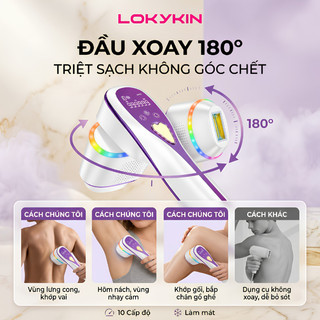 Máy Triệt Lông mini vĩnh viễn 10 Mức Lokykin Saphire Pro thế hệ mới nhất 2026 gốm 4 đầu thay thế tiện lợi