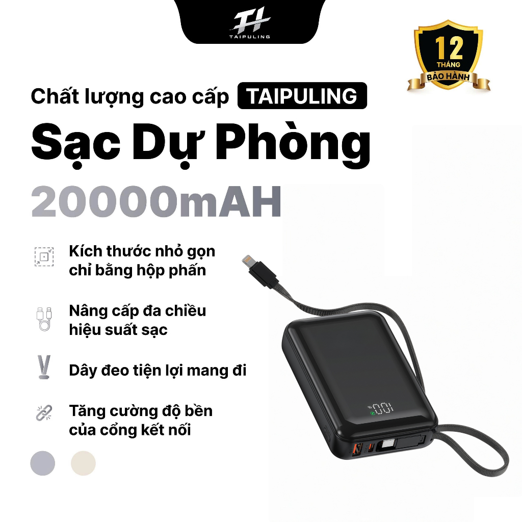 sạc dự phòng 2026 phiên bản mới dung lượng lớn 20000mAh, 45W mini nhỏ gọn tiện lợi,IP17 X212/X412