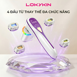 Máy Triệt Lông mini vĩnh viễn 10 Mức Lokykin Saphire Pro thế hệ mới nhất 2026 gốm 4 đầu thay thế tiện lợi