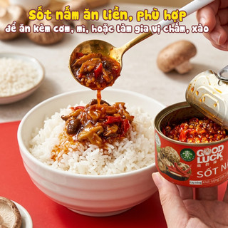 Combo 5 hộp sốt nấm sate chay Good Luck 80g - Tặng kèm dưa cải chua gói 80g