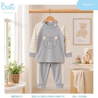Bộ cài vai  dài tay quần dài  BRD001-15