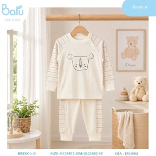 Bộ cài vai  dài tay quần dài  BRD001-15