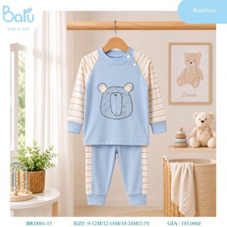 Bộ cài vai  dài tay quần dài  BRD001-15