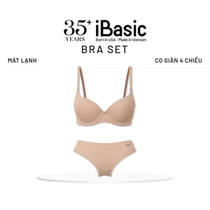 Bộ đồ lót nữ iBasic áo ngực có gọng mút vừa T-Shirt smoothies BRAW130 và quần PANW130