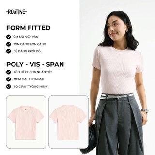 Áo Thun Nữ Tay Ngắn Cổ Tròn Form Fitted - Routine 10S25TSSW002