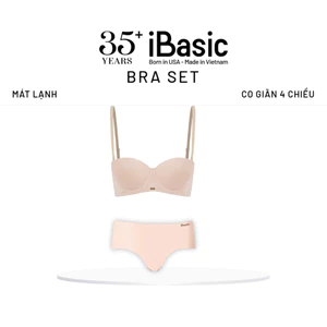 Bộ đồ lót nữ iBasic áo ngực có gọng mút mỏng và quần lót không đường may thoáng khí BRAW162+V119