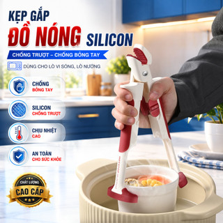 Kẹp Gắp Đồ Nóng Silicon Chống Trượt - Kẹp Gắp Bát Đĩa Nóng An Toàn Cho Lò Vi Sóng, Lò Nướng