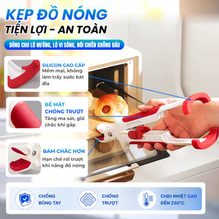 Kẹp Gắp Đồ Nóng Silicon Chống Trượt - Kẹp Gắp Bát Đĩa Nóng An Toàn Cho Lò Vi Sóng, Lò Nướng