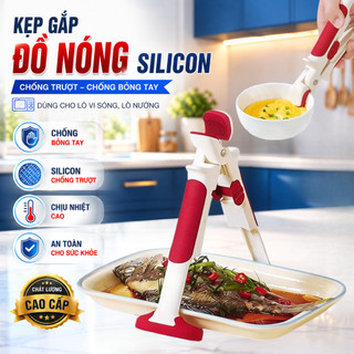 Kẹp Gắp Đồ Nóng Silicon Chống Trượt - Kẹp Gắp Bát Đĩa Nóng An Toàn Cho Lò Vi Sóng, Lò Nướng