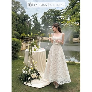 Đầm Dự Tiệc 2 Dây Sang Chảnh La Rosa Đầm Dáng Dài Chiết Eo Đính Nơ Tiểu Thư T465