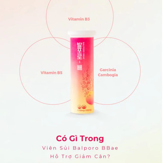 Viên sủi giảm cân Balporo Bbae chính hãng Hàn Quốc hỗ trợ kiểm soát cân nặng, cải thiện vóc dáng
