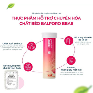 Viên sủi giảm cân Balporo Bbae chính hãng Hàn Quốc hỗ trợ kiểm soát cân nặng, cải thiện vóc dáng