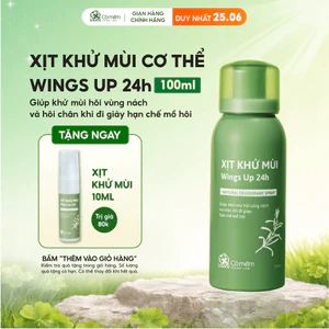Xịt Khử Mùi Wings Up 24h Khử Mùi Hôi Nách Hôi Chân Giảm Tiết Mồ Hôi Và Ngăn Ngừa Vi Khuẩn Gây Mùi Cỏ Mềm 100ml