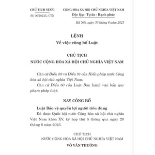 Luật Bảo vệ quyền lợi người tiêu dùng