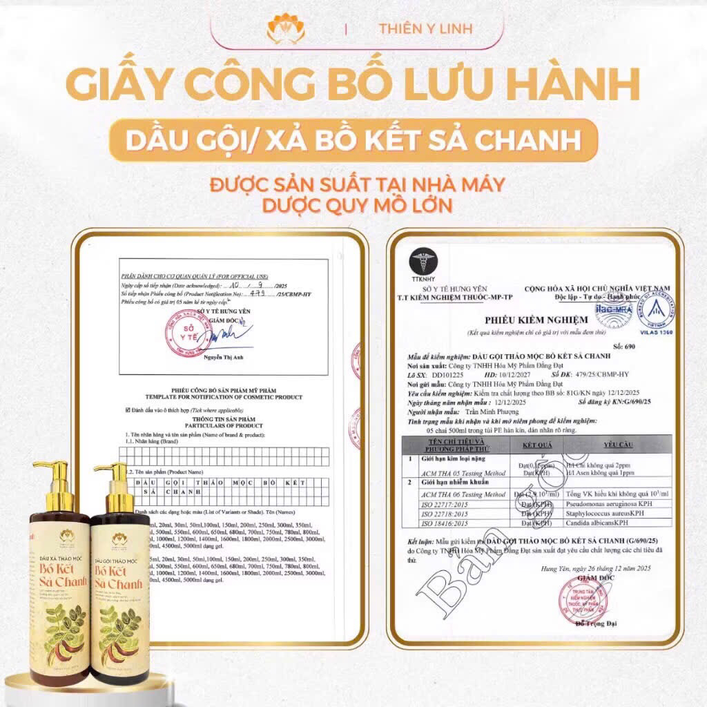Dầu gội Bồ kết sả chanh 500ml/chai