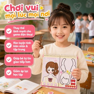 Sticker Cào Xước Công Chúa | Đồ Chơi DIY Cho Bé | Quà Sinh Nhật Handmade | Bé Gái Thích