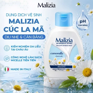 Dung Dịch Vệ Sinh Phụ Nữ Malizia Camomilla 200ml Hoa Cúc Dịu Nhẹ Làm Sạch Cân Bằng pH Cho Da Nhạy Cảm Dùng Mỗi Ngày