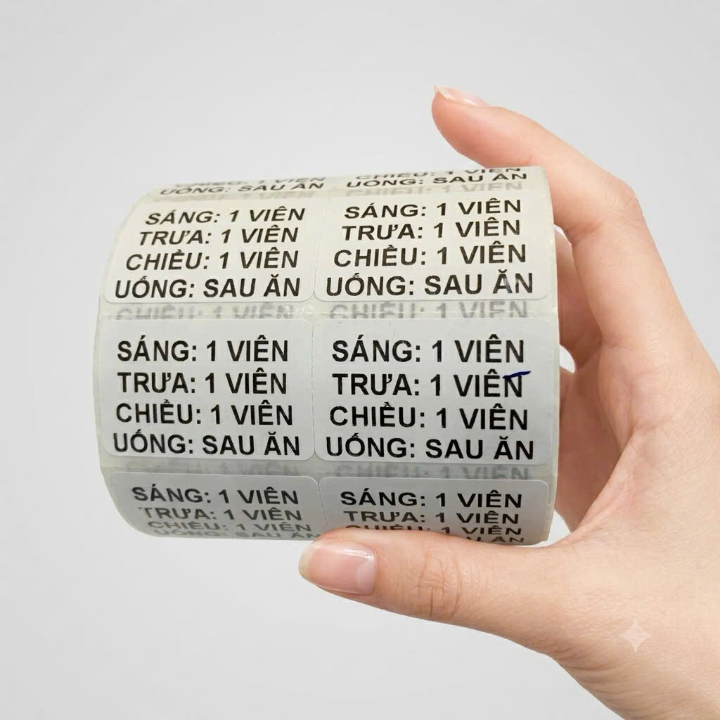2000 Tem dán sẵn keo dán tự dính in sẵn Tem chia liều tem decal in mẫu sẵn TEM GIA CÔNG GIẤY NHIỆT