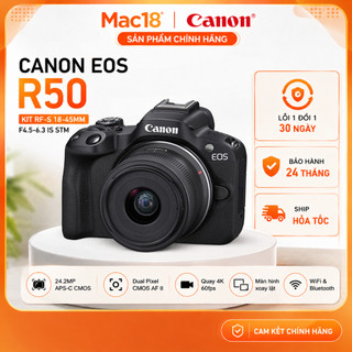 Máy Ảnh Canon EOS R50 Kèm Lens RF-S 18-45mm IS STM Chính Hãng Mới 100% - TUN CAMERA
